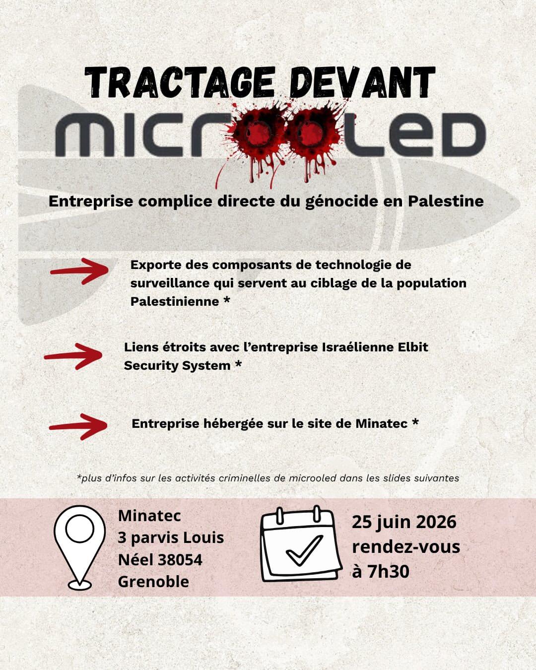 Tractage devant Microoled